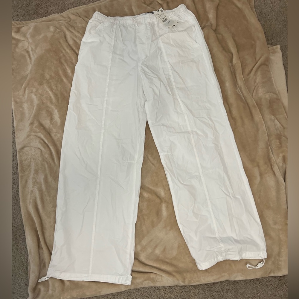 Zara White Wide Leg Pant